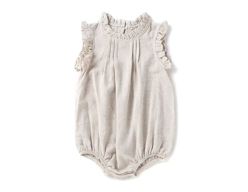 LinoNest™ – Linen Baby Romper with Soft Straps - enhanced image 5