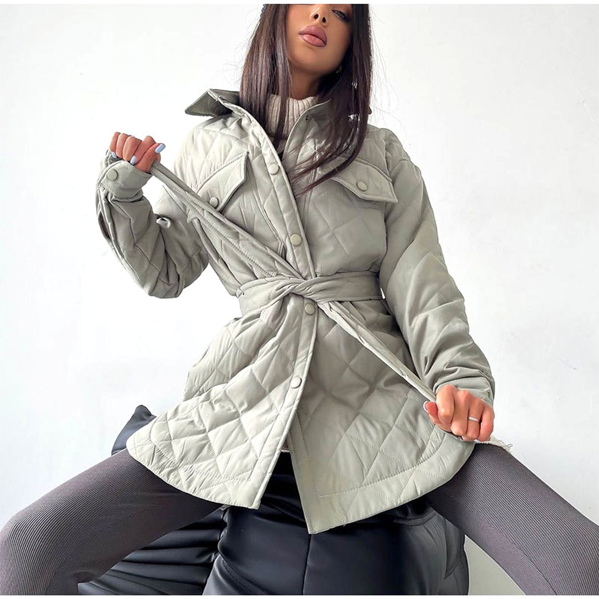 Long Breasted Lapel Cotton Jacket – 25 Edition - enhanced image 5