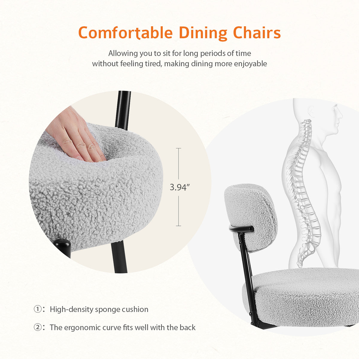 LuneluX_Home – Set of 2 Bouclé Dining Chairs | Nordic Edition - enhanced image 5