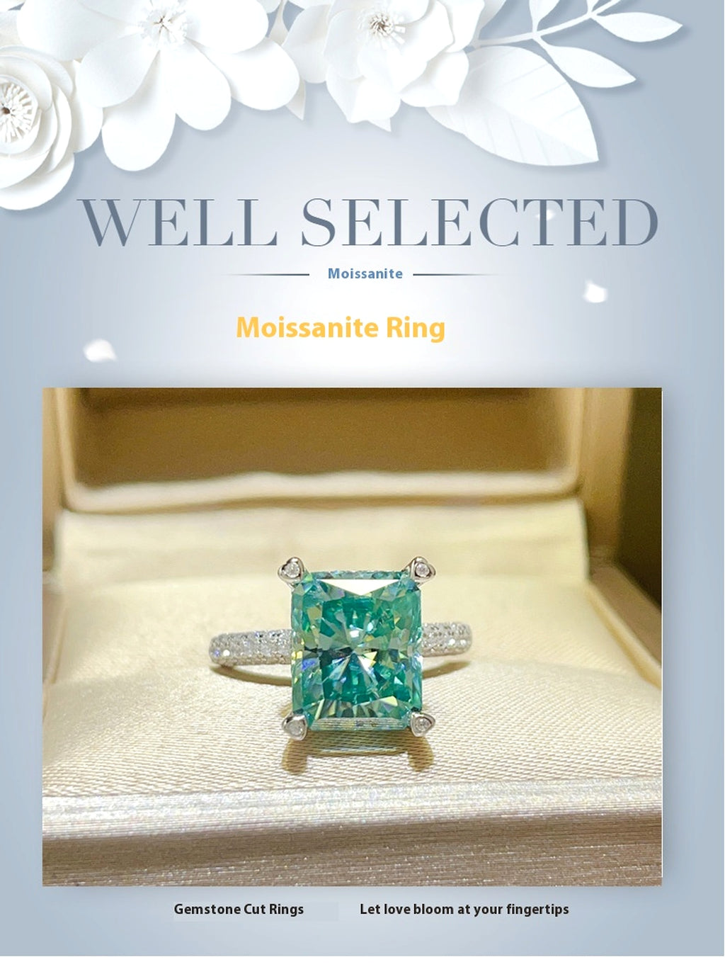 LuxeJewels™ – ParaGreen Royal – 5K Moissanite Signature Ring - enhanced image 5