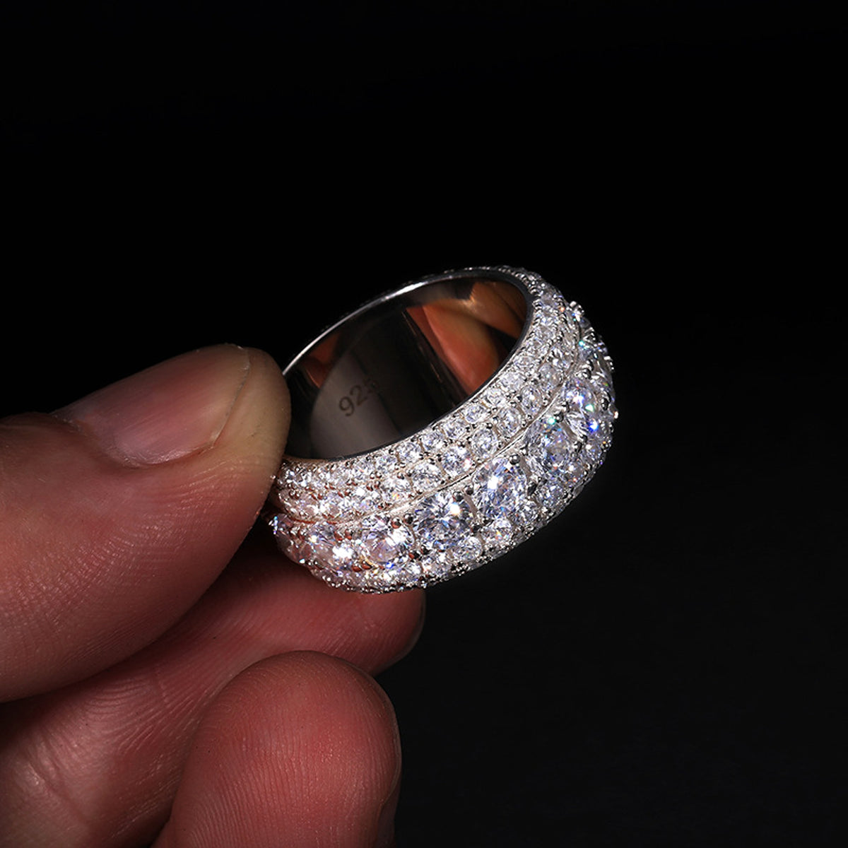 LuxeJewels™ - S925 Sterling Silver Mosonite Ring - enhanced image 5