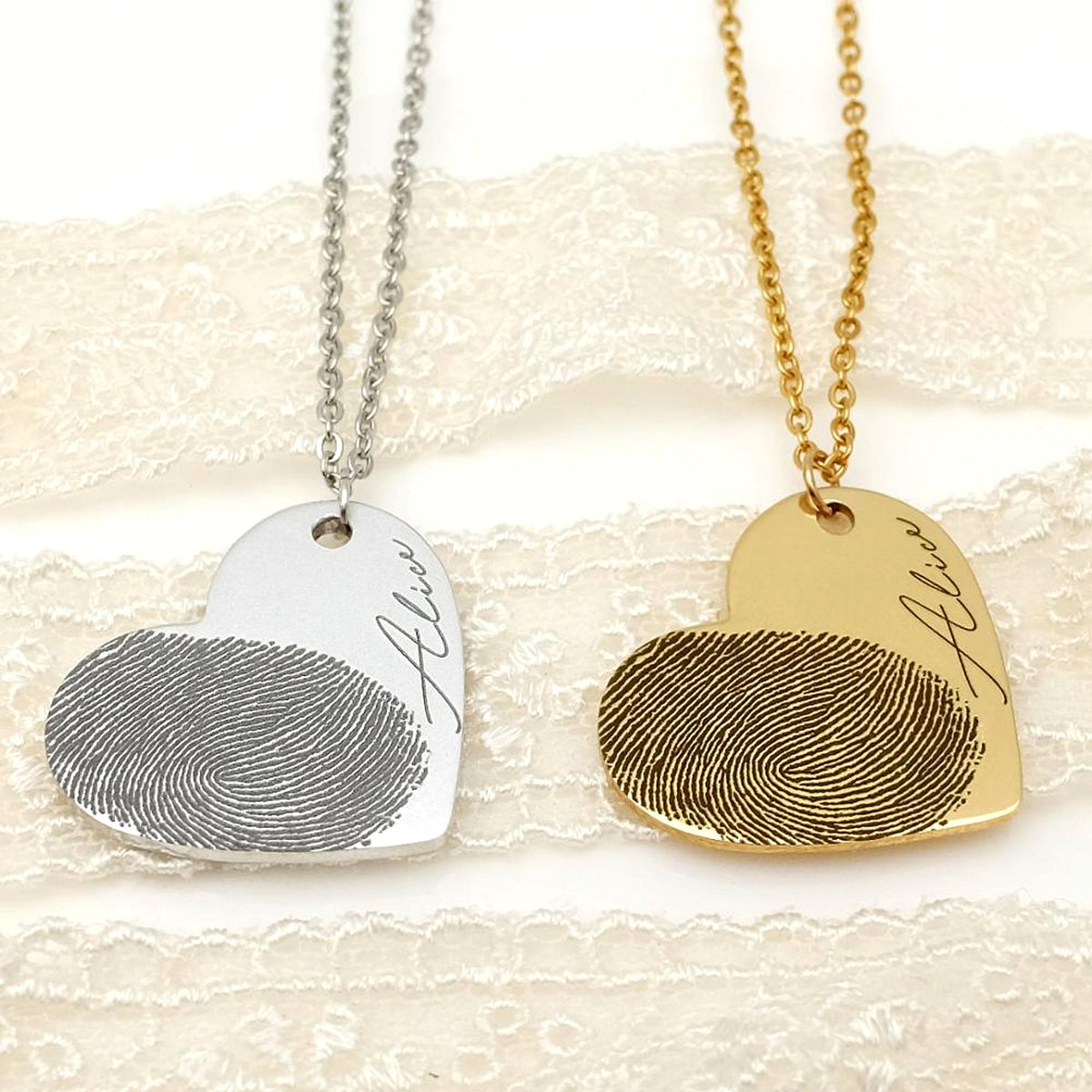 LuxeMemory™ – Fingerprint Heart Necklace | Memorial & Love Edition - enhanced image 5