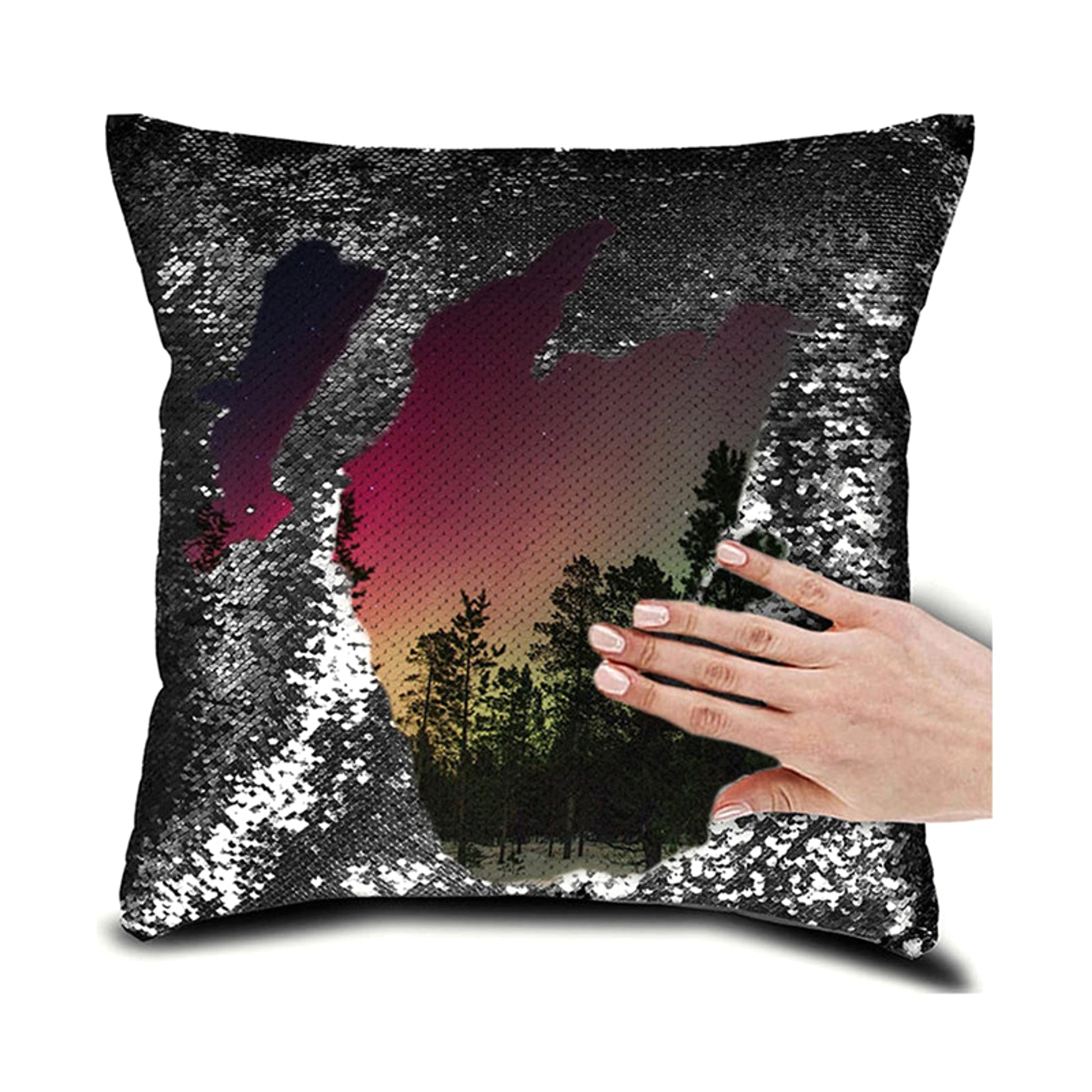 MemoryGlimmer™ – Custom Sequin Pillowcase with Photo or Name (40×40 cm) - enhanced image 5