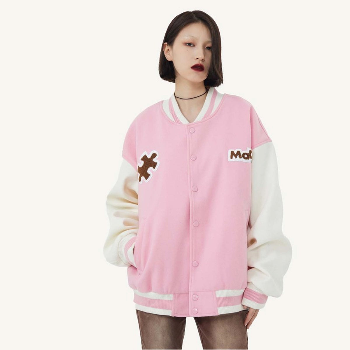 Men  American Vintage Casual Street Baseball Jacket - enhanced image 5