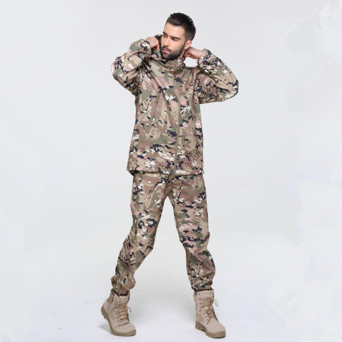 Men Outdoor Windproof And Waterproof Warm Rushing Jacket - enhanced image 5