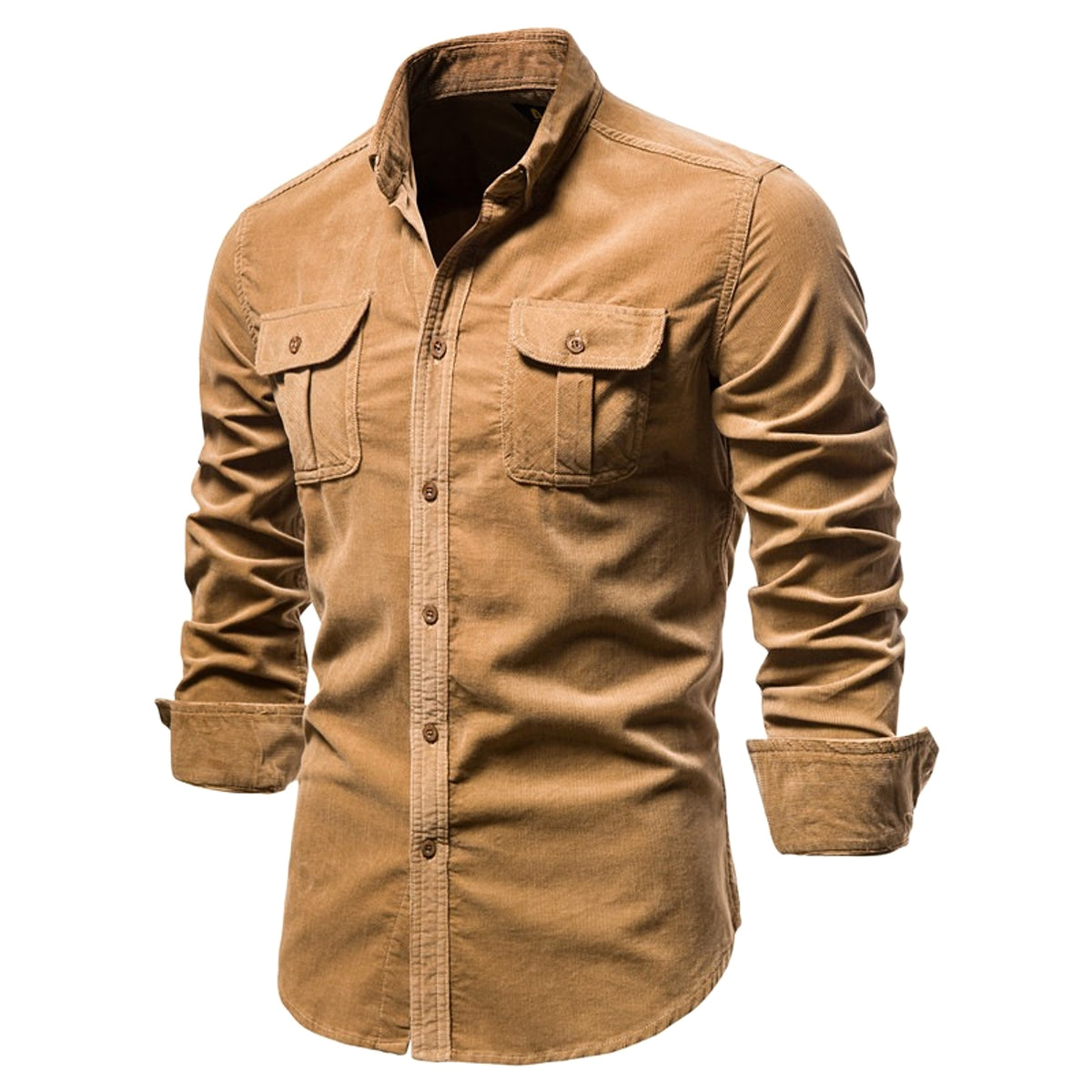 Men DressShirt College Tops Longsleeve Blue - enhanced image 5