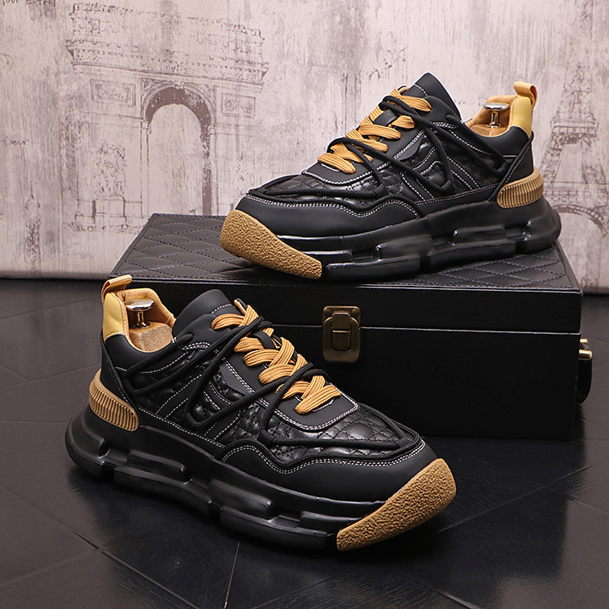 UrbanWalk™ – Colorblock Plush Winter Sneakers for Men - enhanced image 5