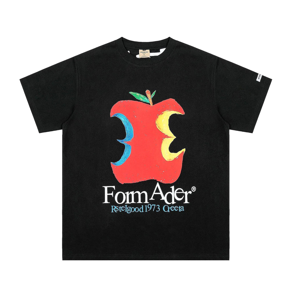 Men's Apple Bite Graphic Round Neck T-Shirt - enhanced image 5