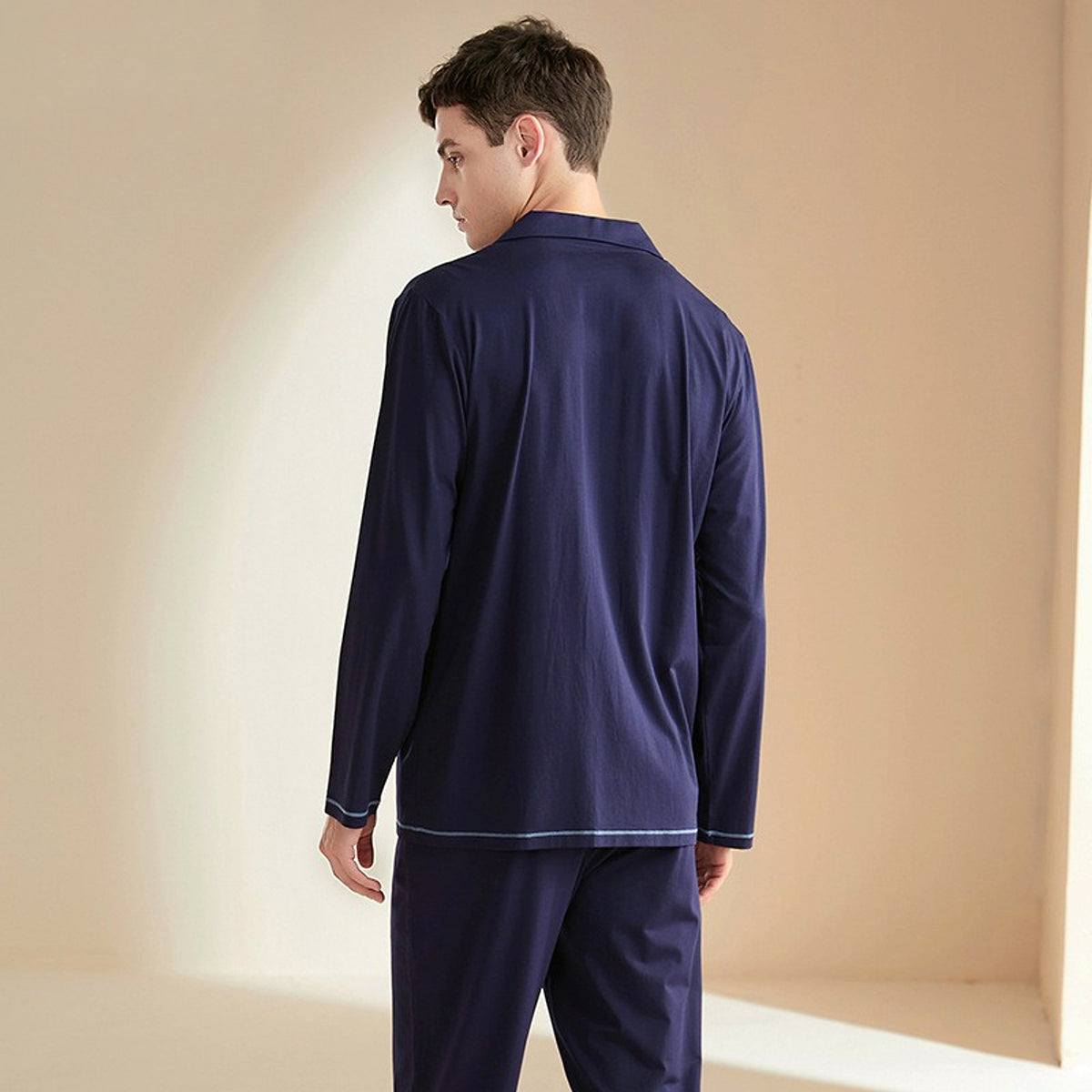 Men's Casual Long Sleeved Trousers Pajamas - enhanced image 5