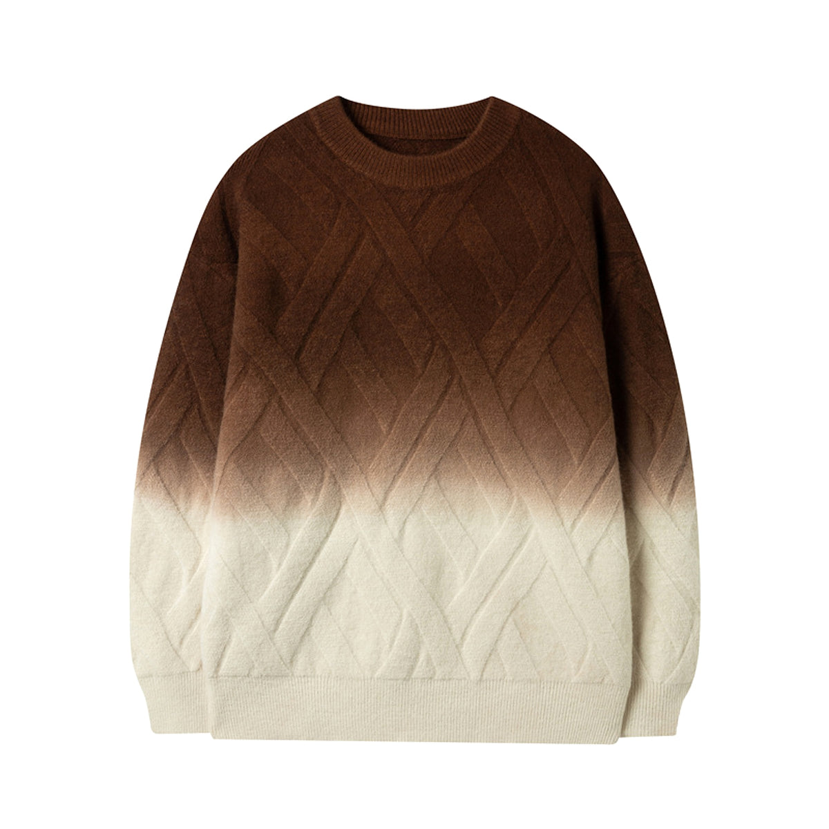 Men's Casual Retro Crew Neck Rhombus Tie-dyed Sweater - enhanced image 5