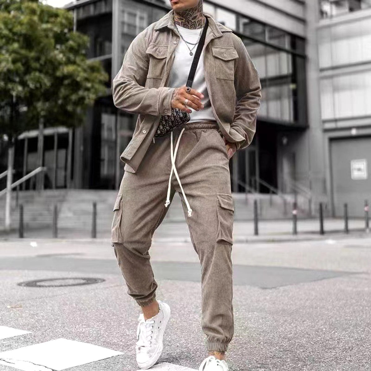 LUXEEDIT™ – Ribbed Street Tracksuit Set - enhanced image 5