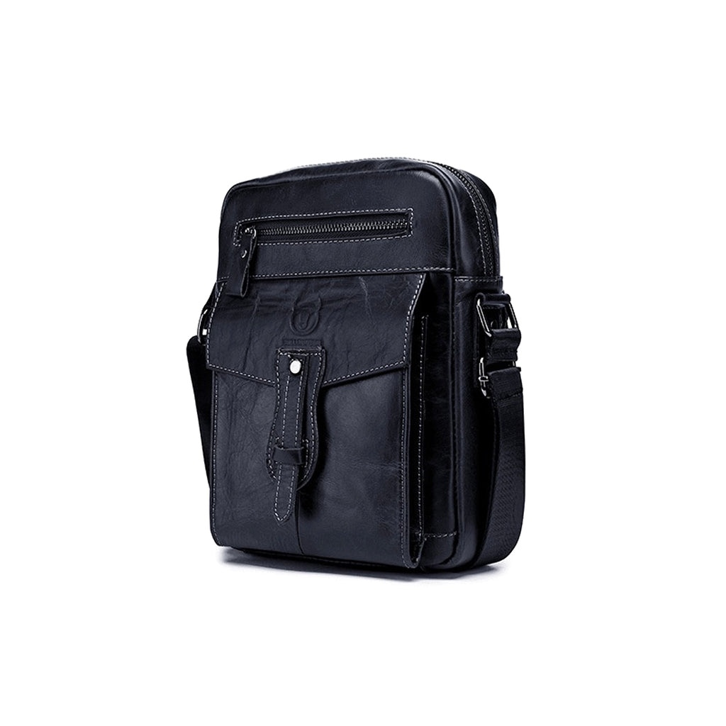 Men's First Layer Cowhide Large Capacity Shoulder Messenger Bag - enhanced image 5