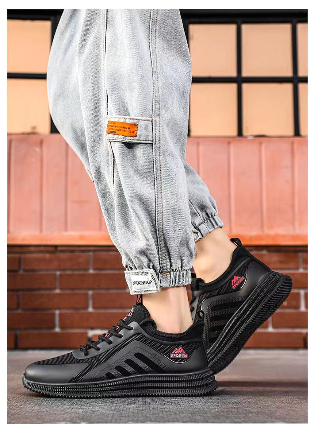 Men's Fly Woven Mesh Shoes Soft Sole Sneakers - enhanced image 5