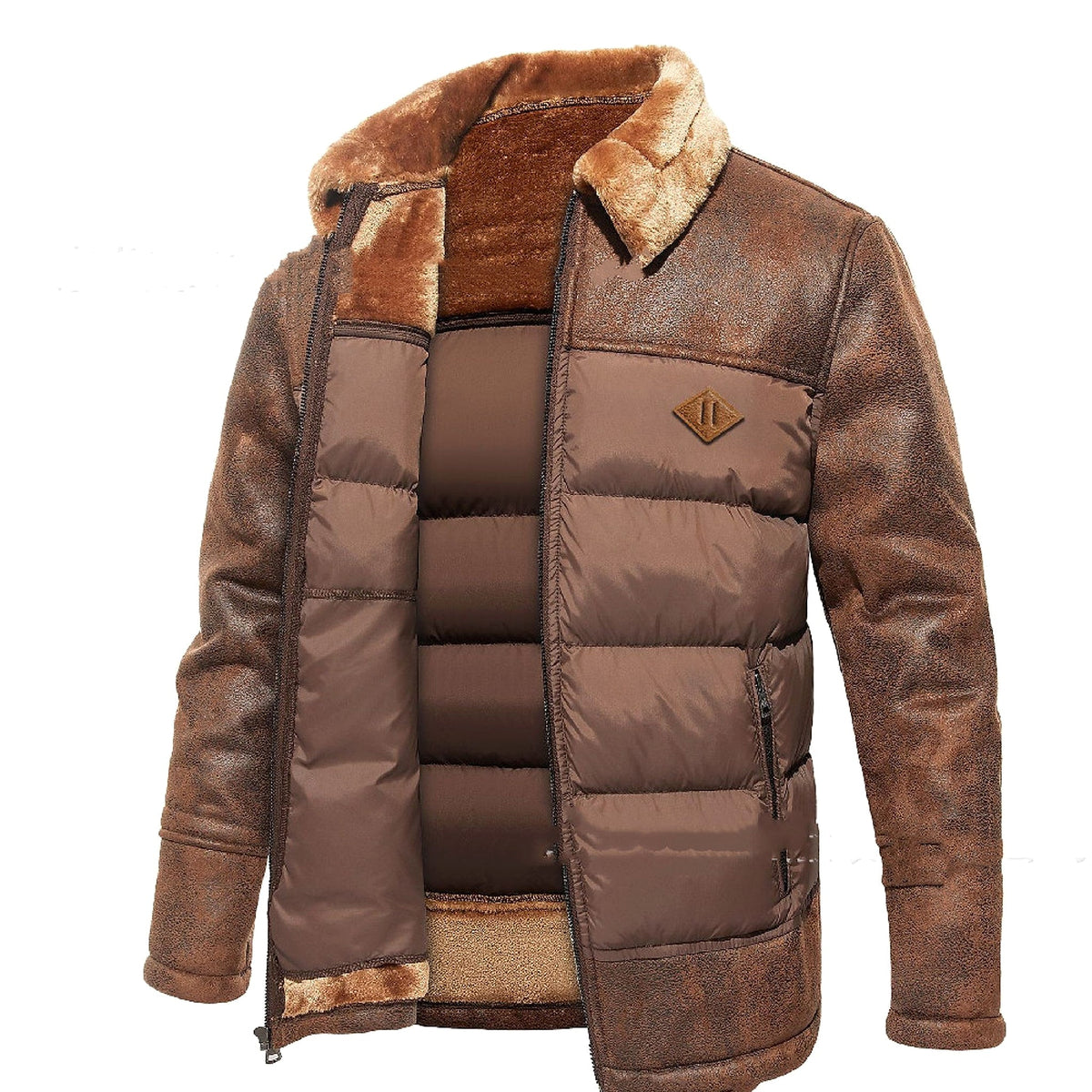 AeroFur™ – Men's Faux Fur-Lined Aviator Jacket
