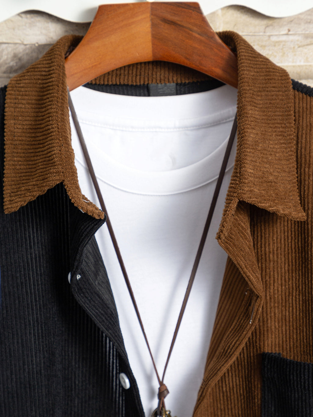 Men's Leisure Corduroy Long Sleeve Pocket DressShirt - enhanced image 5