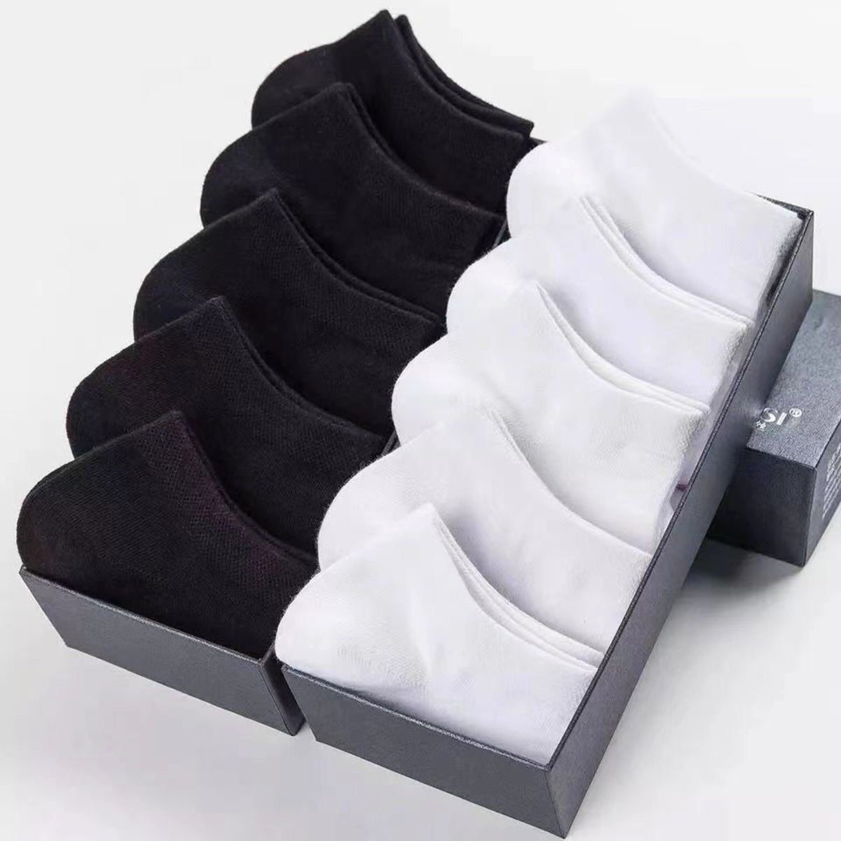 Men's Odor Resistant Low Cut Shallow Mouthed Invisible Boat Socks - enhanced image 5