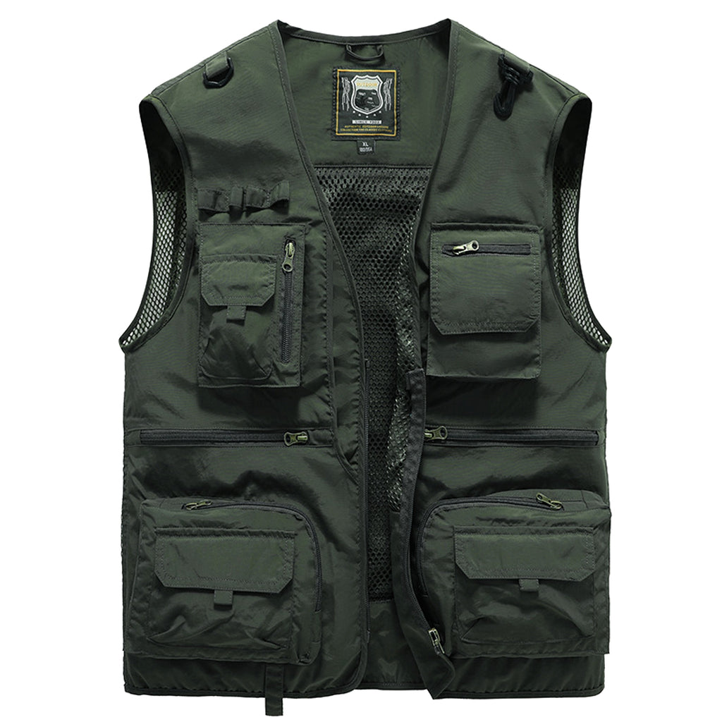 Safari waistcoat multi-pocket men jacket - enhanced image 5