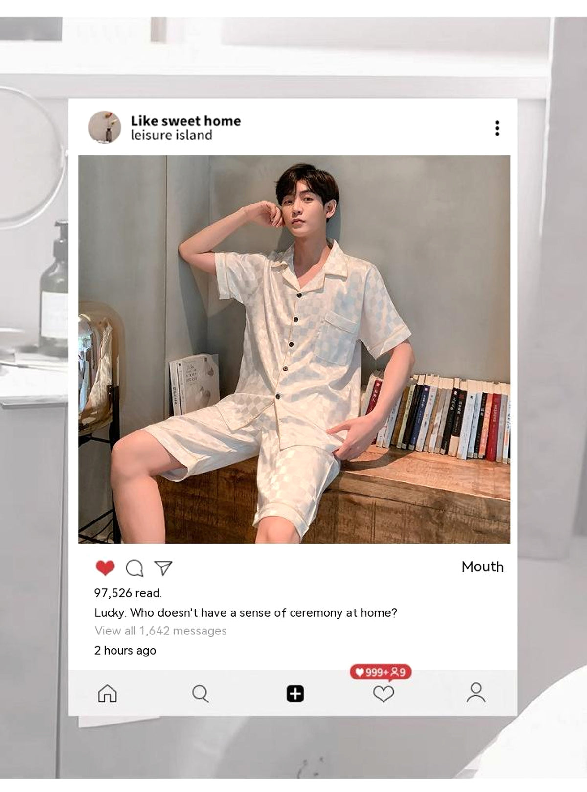 Men's Pajamas Summer Homewear Suit - enhanced image 5