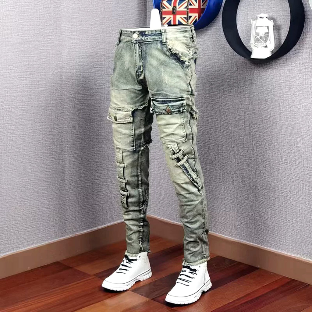 Men's Personality All-matching Fashion Casual Ripped Jeans - enhanced image 5
