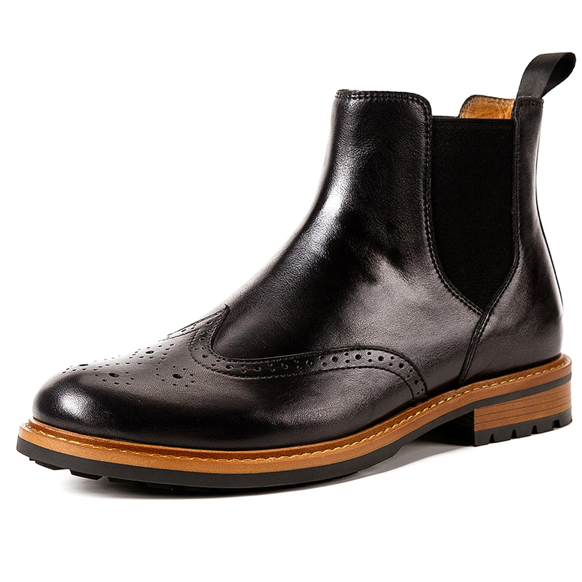 Men's Shoes High-top Sleeve Men's Leather Boots Cowhide British Retro - enhanced image 5