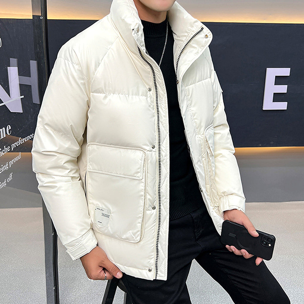 Men's Stand-up Collar Down Jacket Coat - enhanced image 5