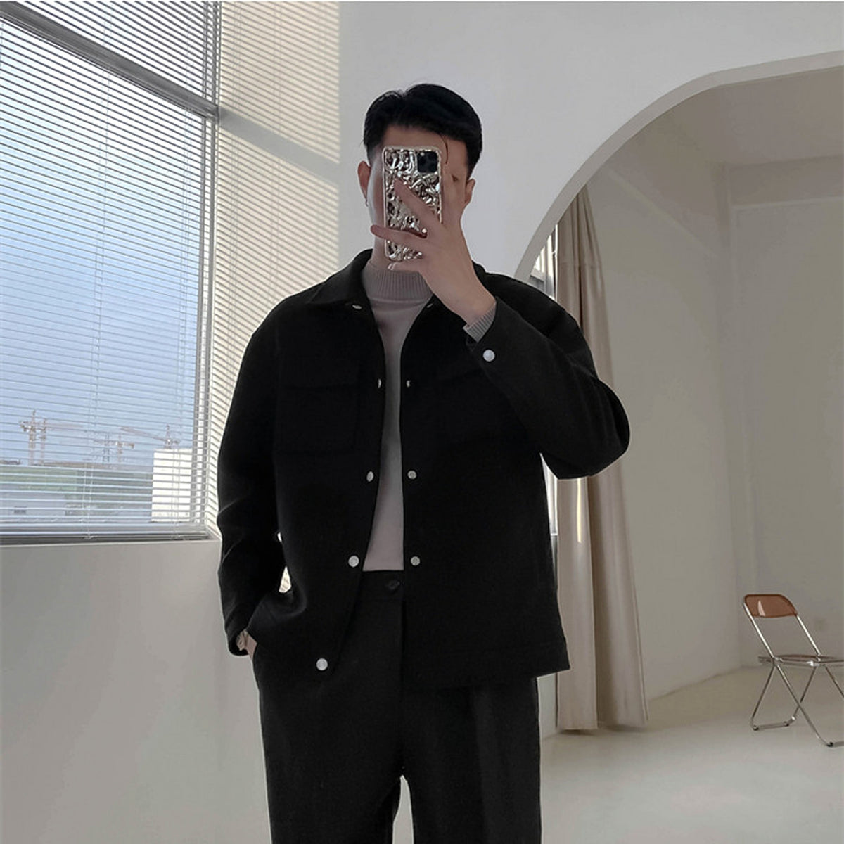 Men's Thick Loose Casual Short Jacket - enhanced image 5