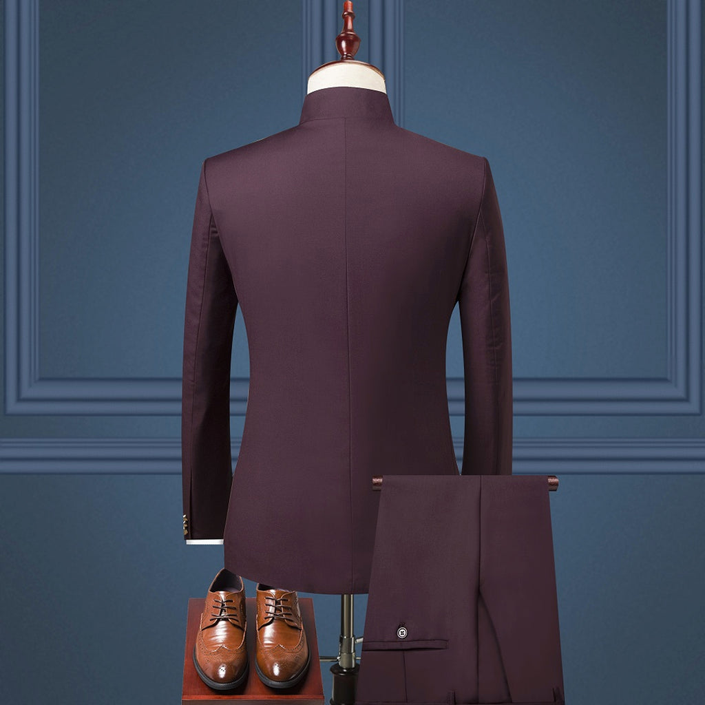 RegentForm™ – 3-Piece British Stand Collar Suit - enhanced image 5
