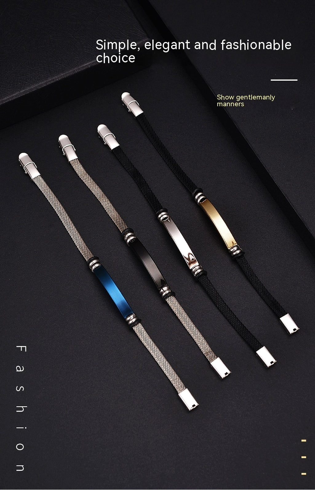Men's Vintage Stainless Steel Bracelet - enhanced image 5