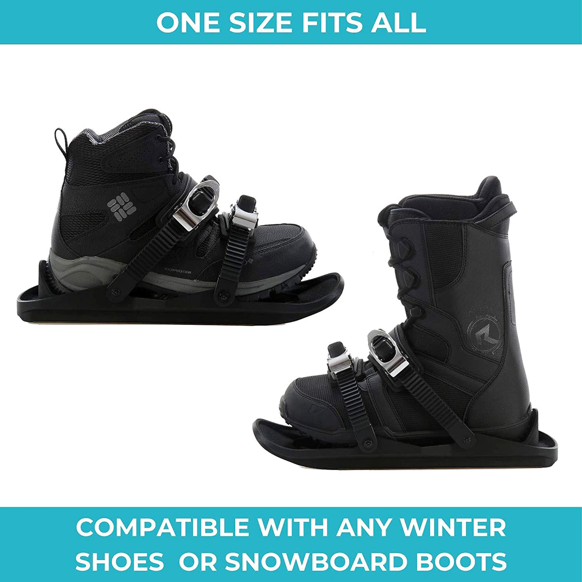 Mini Short Ski Skates For Snow Skis For Winter Shoes - enhanced image 5