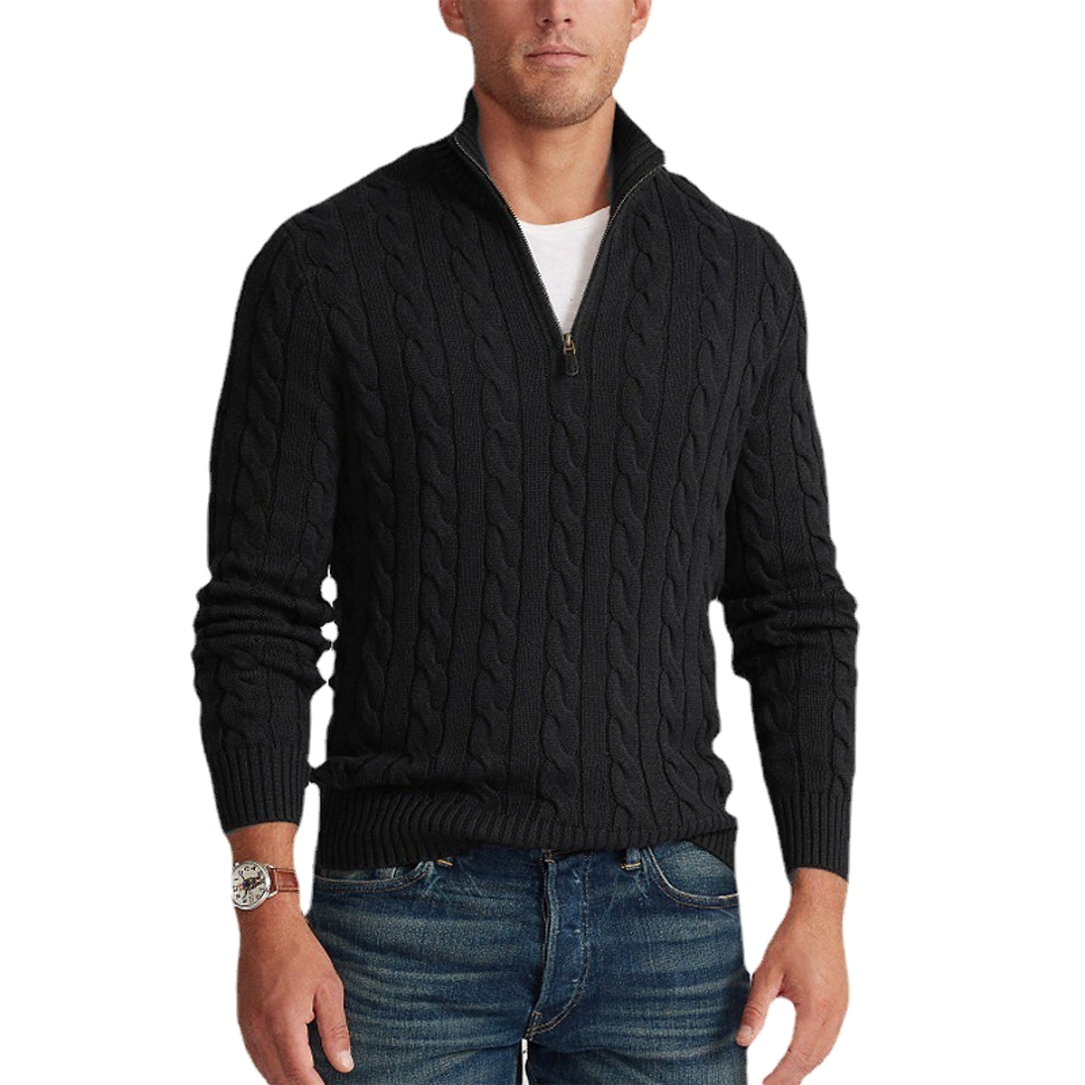New Men's Warm Thick Needle Turtleneck Sweater Men - enhanced image 5