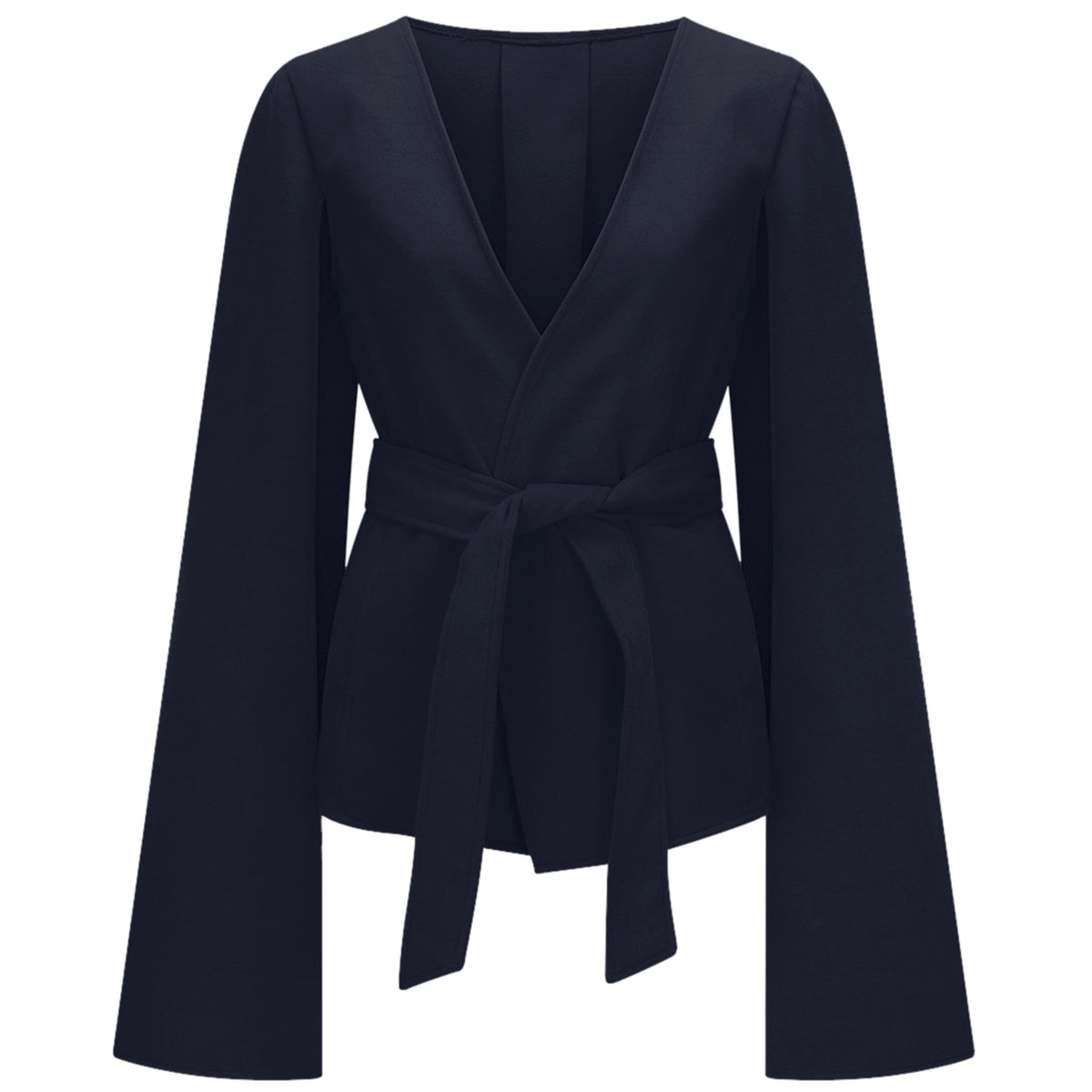 Women's Pure Color Slim Fit Woolen Coat Jacket - enhanced image 5