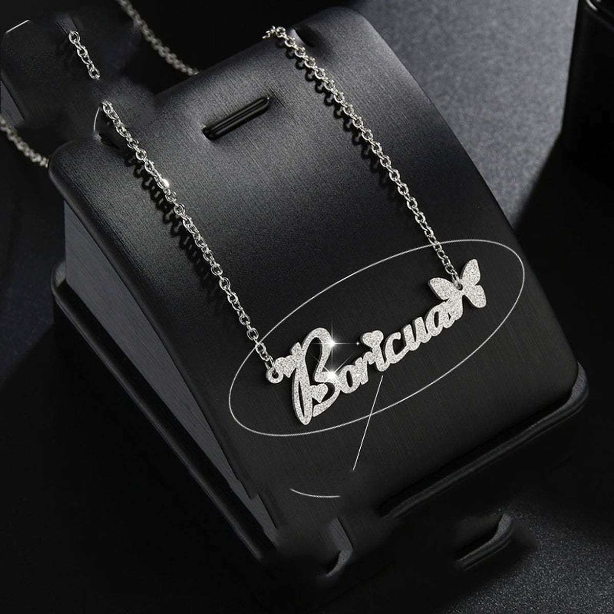One Piece Cut Stainless Steel Butterfly English Name Matte - enhanced image 5