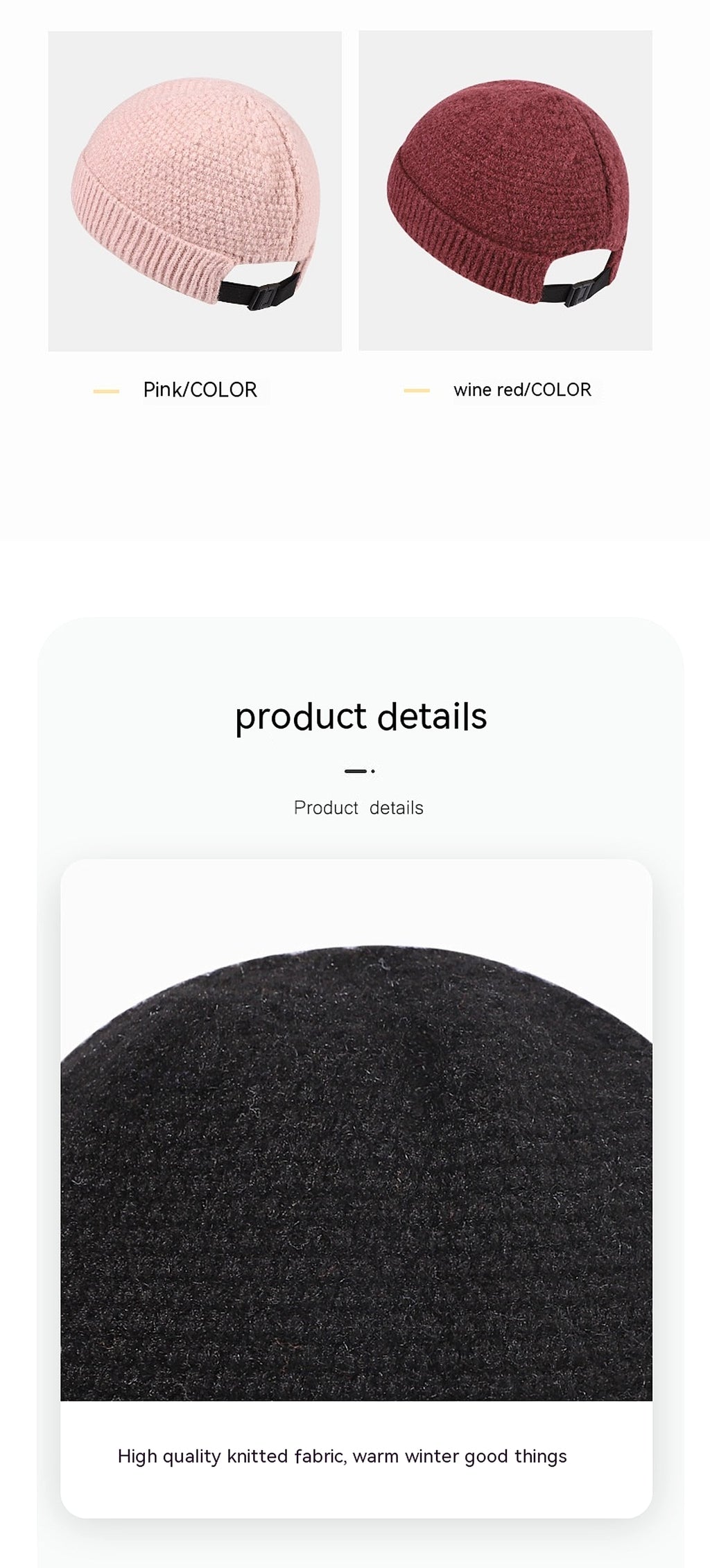 Outdoor Warm Hemming Knitted Woolen Cap - enhanced image 5