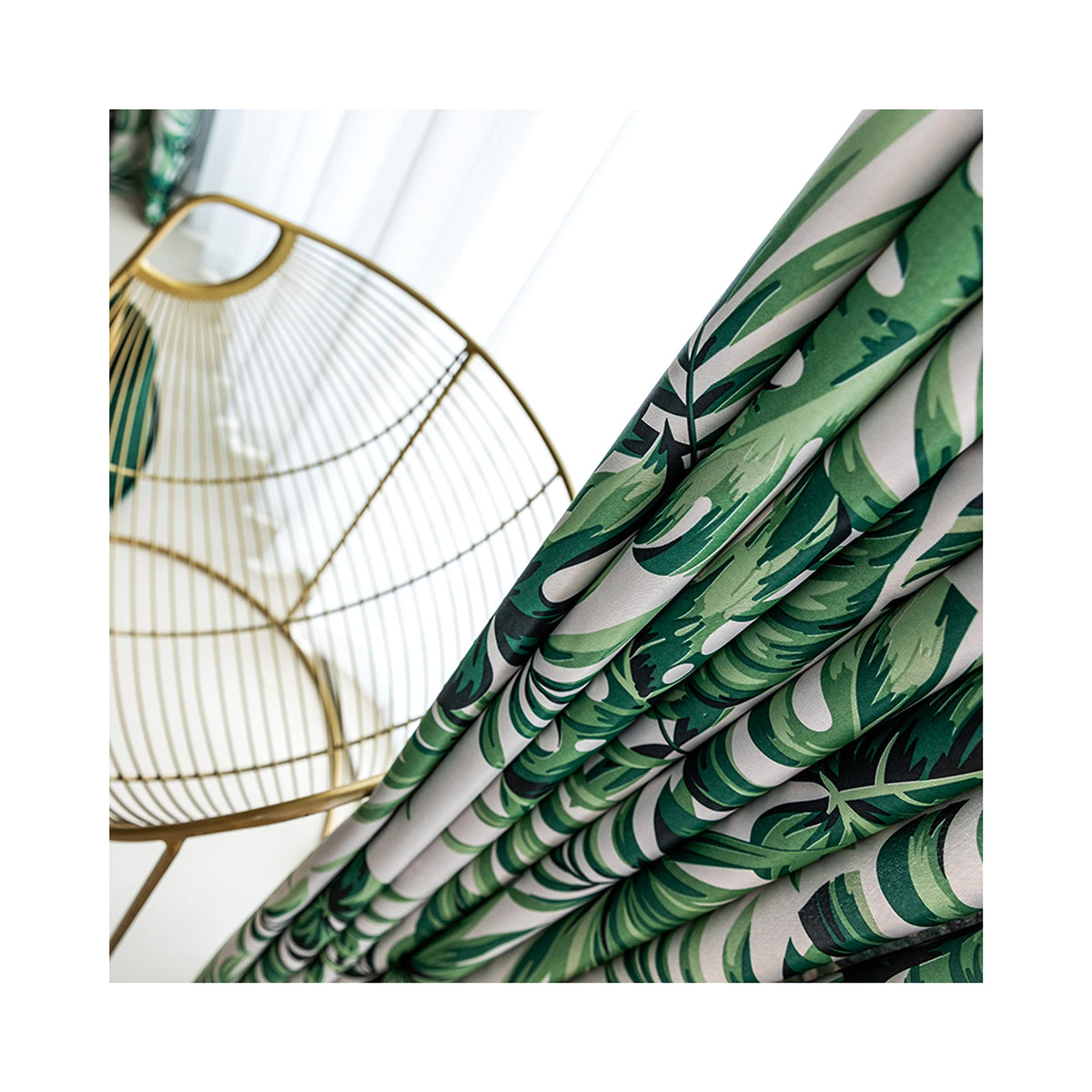 PalmaCasa™ – Light Tropical Leaf Curtain Panel - enhanced image 5