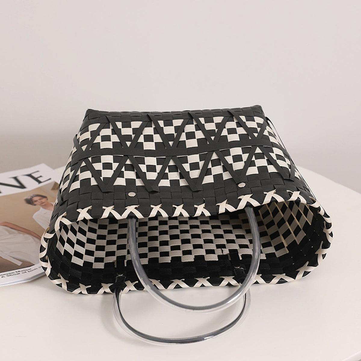 PandaWeave™ Handbag – Natural Chic Basket Edition - enhanced image 5