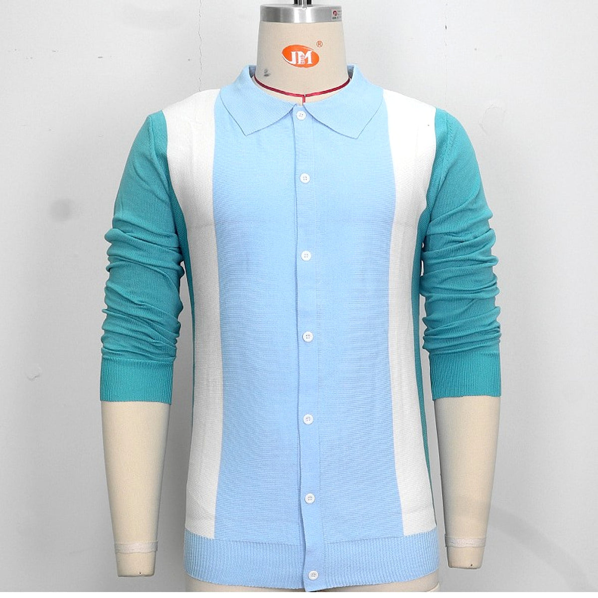 Patchwork Contrast Color Business Casual Polo (T-Shirt) - enhanced image 5