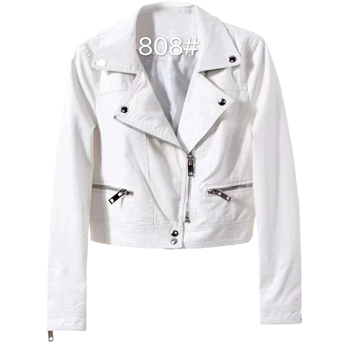 Perfect Biker Style – Slim Fit Faux Leather Jacket - enhanced image 5