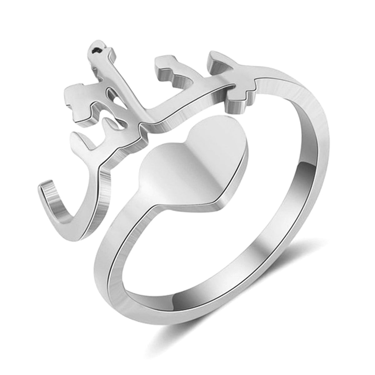 Personalized Custom Titanium Steel Name Ring - enhanced image 5