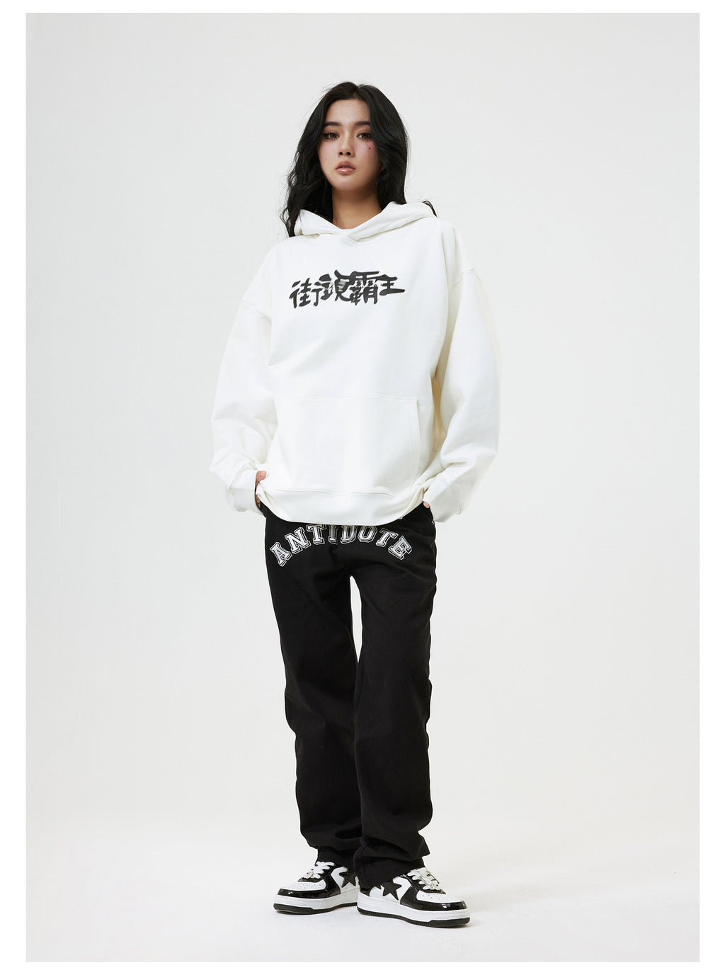 Phantom Font Thick Loose Hooded Sweater For Men And Women Couples - enhanced image 5