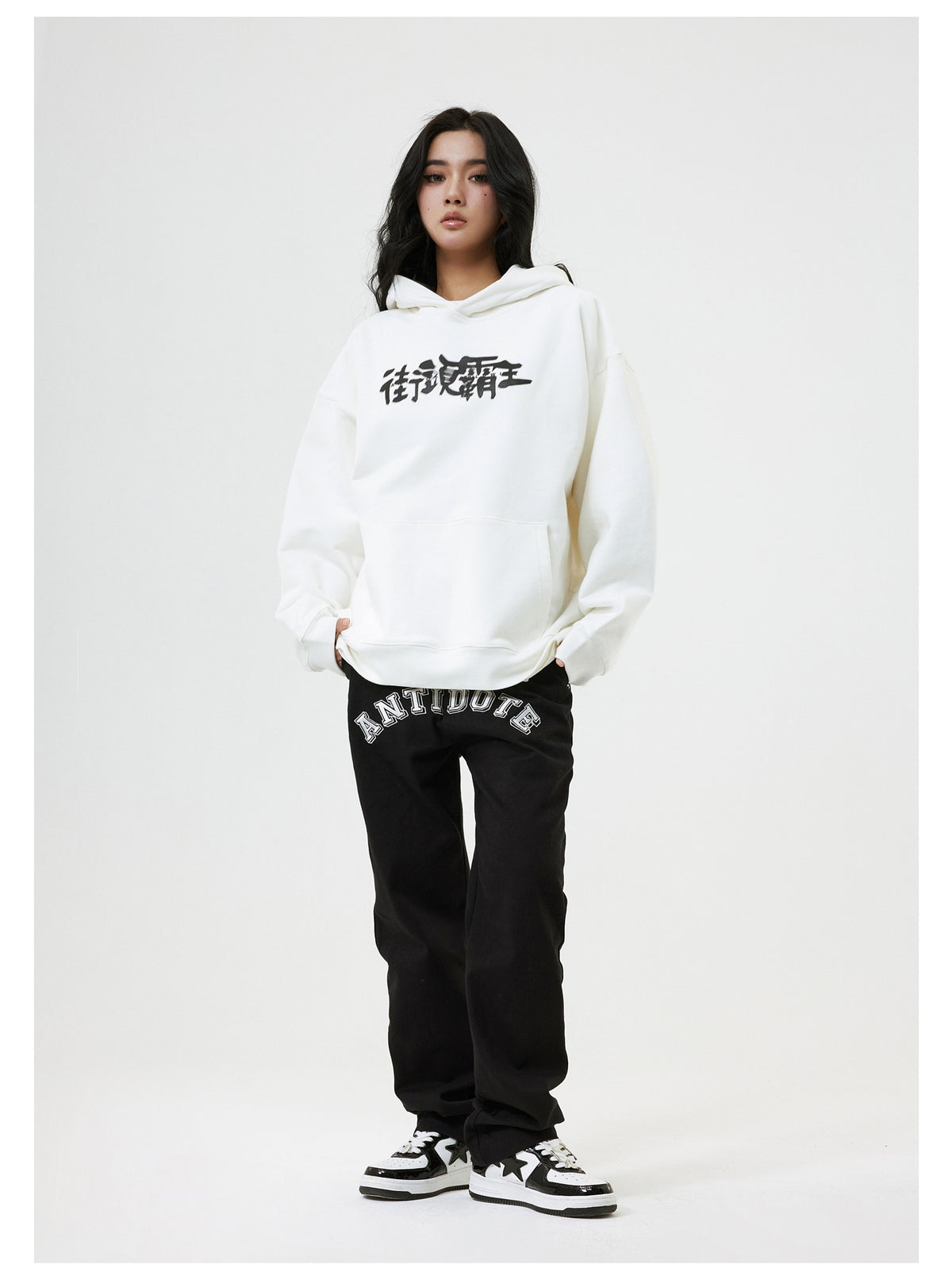 Phantom Font Thick Loose Hooded Sweater For Men And Women Couples - enhanced image 5