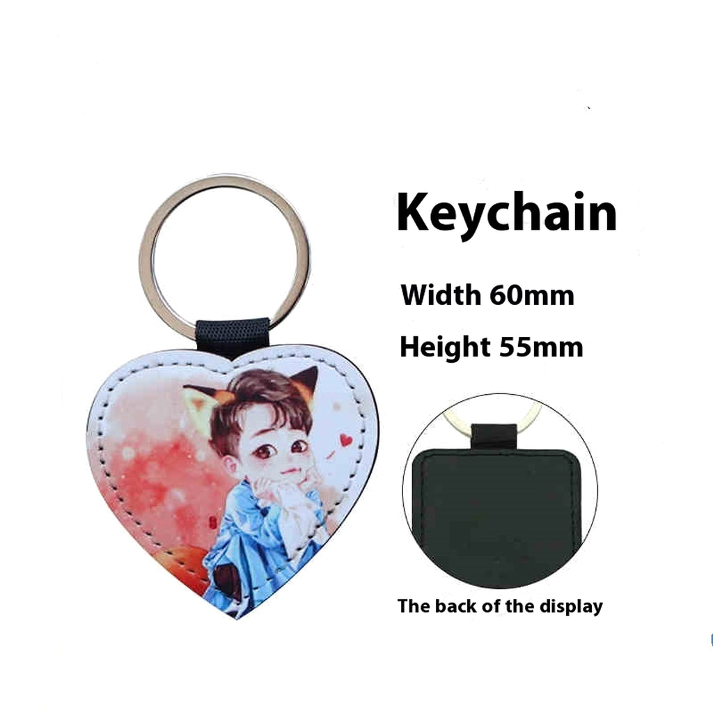 Custom Leather Photo Keychain – Personalized Small Pendant - enhanced image 5
