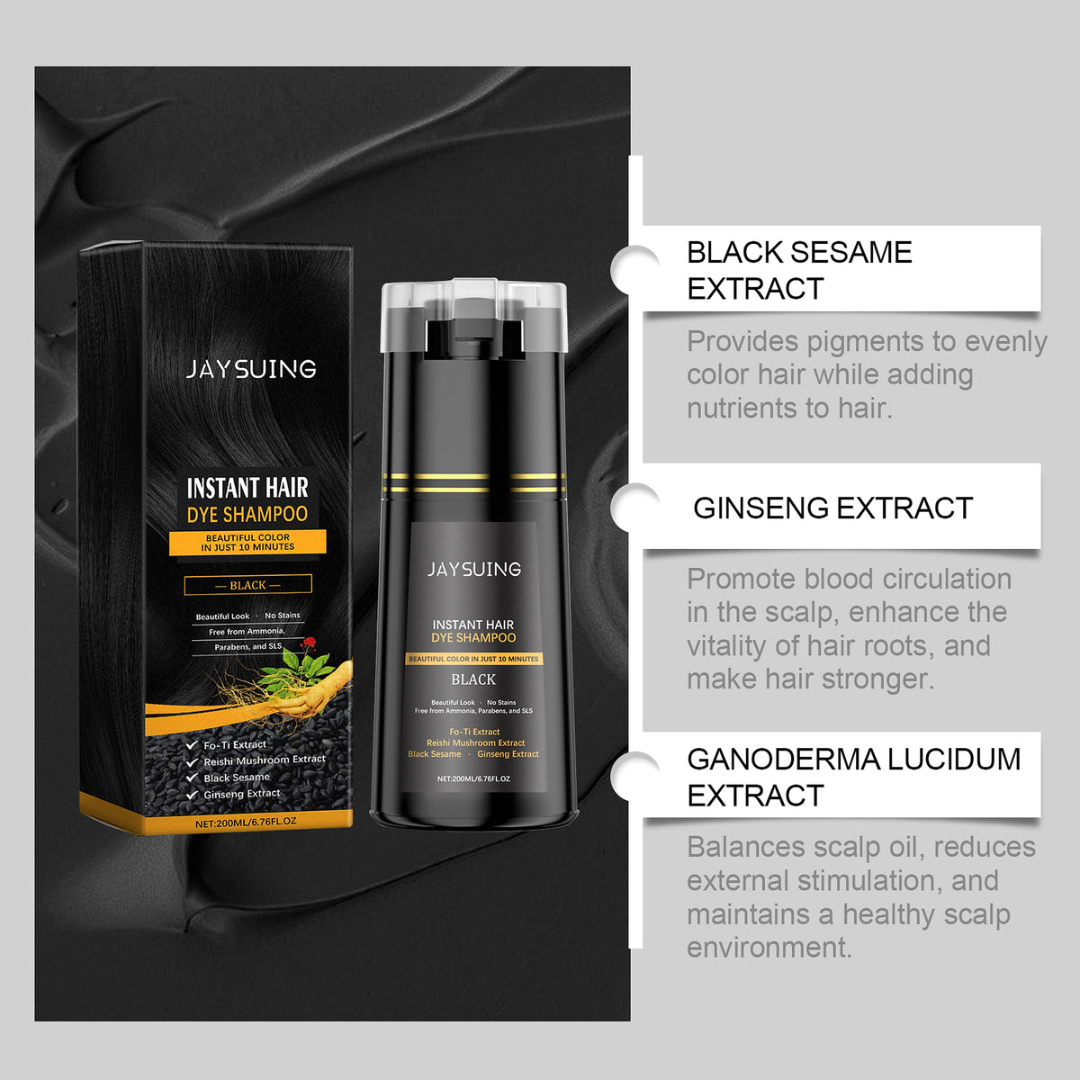 Plant Extract Color Shampoo | Gentle Dyeing with Scalp Care - enhanced image 5