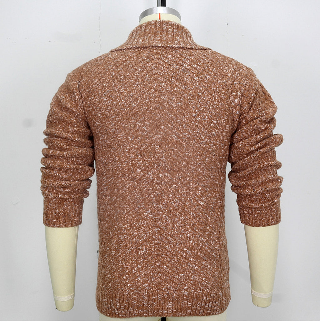 Polyester Men's Long-sleeved Thick Needle Sweater Sweater - enhanced image 5