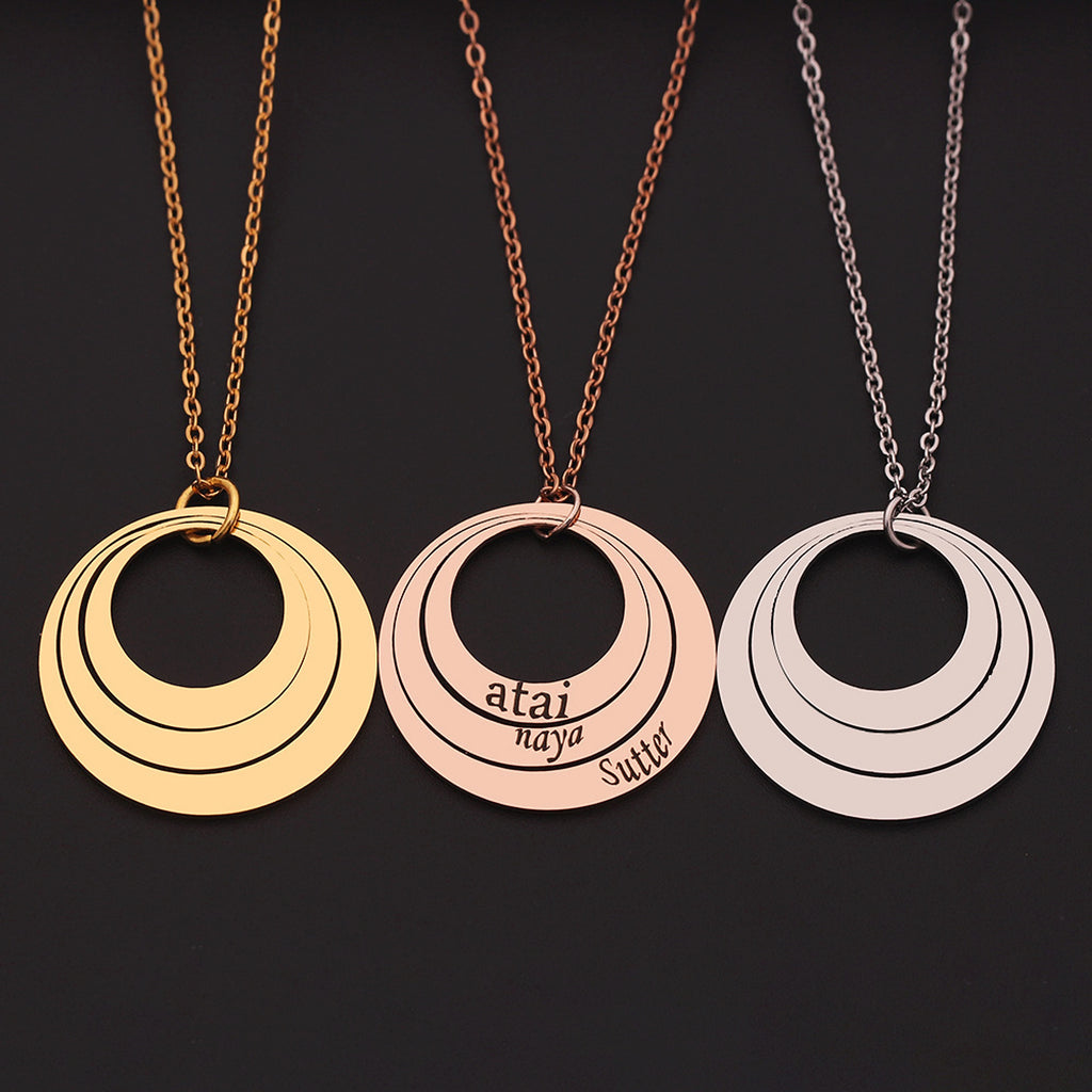 Custom Engraved Three-Name Necklace – A Symbol of Love & Connection! - enhanced image 5