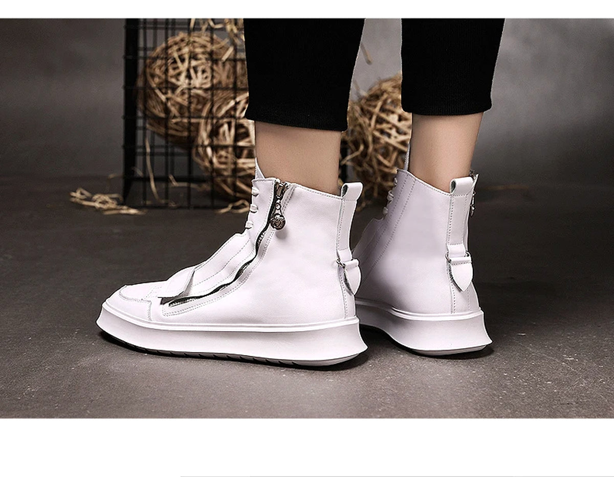 PU leather Men Boots Winter Ankle Boots - enhanced image 5