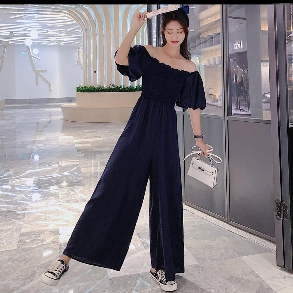 Puff Sleeve Jumpsuit Female Summer - enhanced image 5
