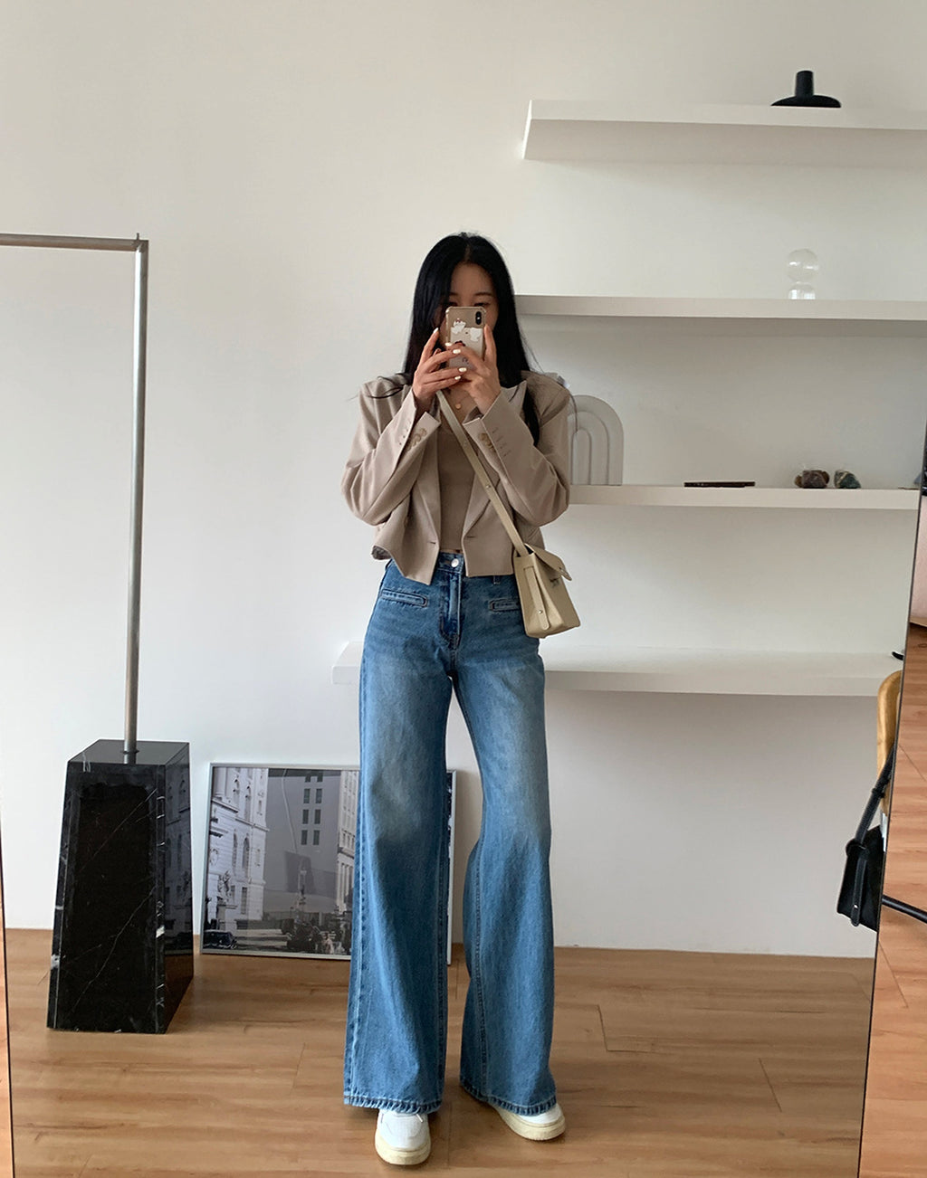 Retro High Waist Slimming Jeans Women - enhanced image 5