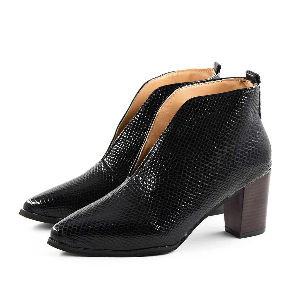 Retro Square Toe Casual Large Size Single Shoe Mid Heel - enhanced image 5