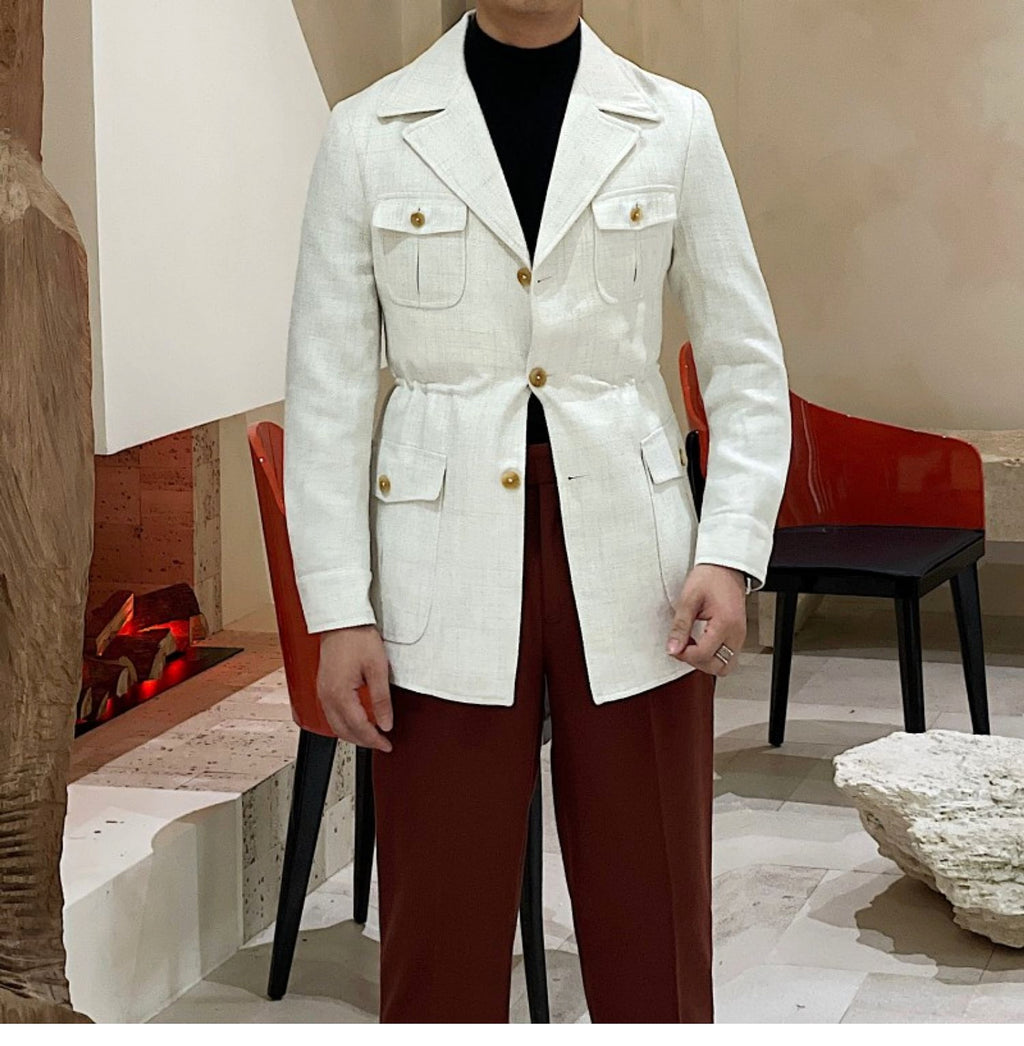 CinchForme™ – Retro Waist-Cinched Casual Suit Jacket - enhanced image 5