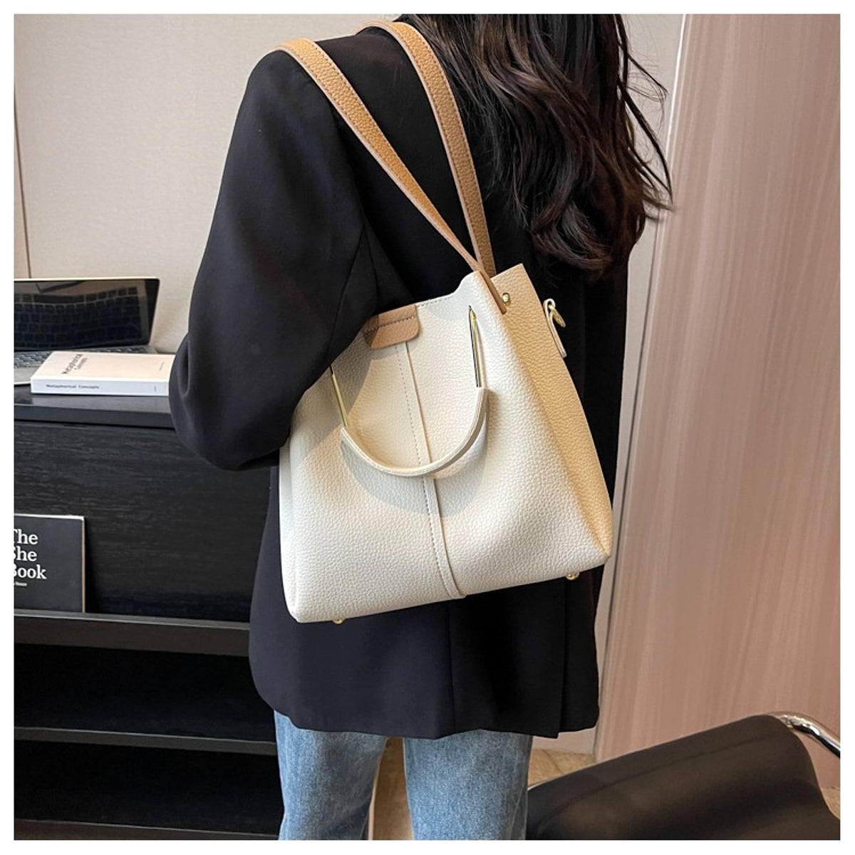 Roselle™ – Textured Mini Bucket Bag (Korean Style) - enhanced image 5